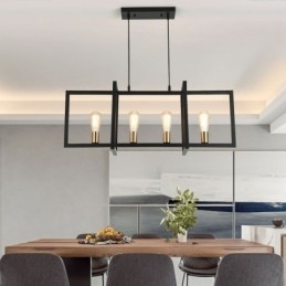 Lampada a sospensione a 4 luci in stile industriale Lightingway