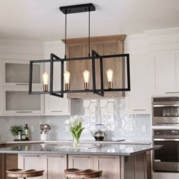 Lampada a sospensione a 4 luci in stile industriale Lightingway
