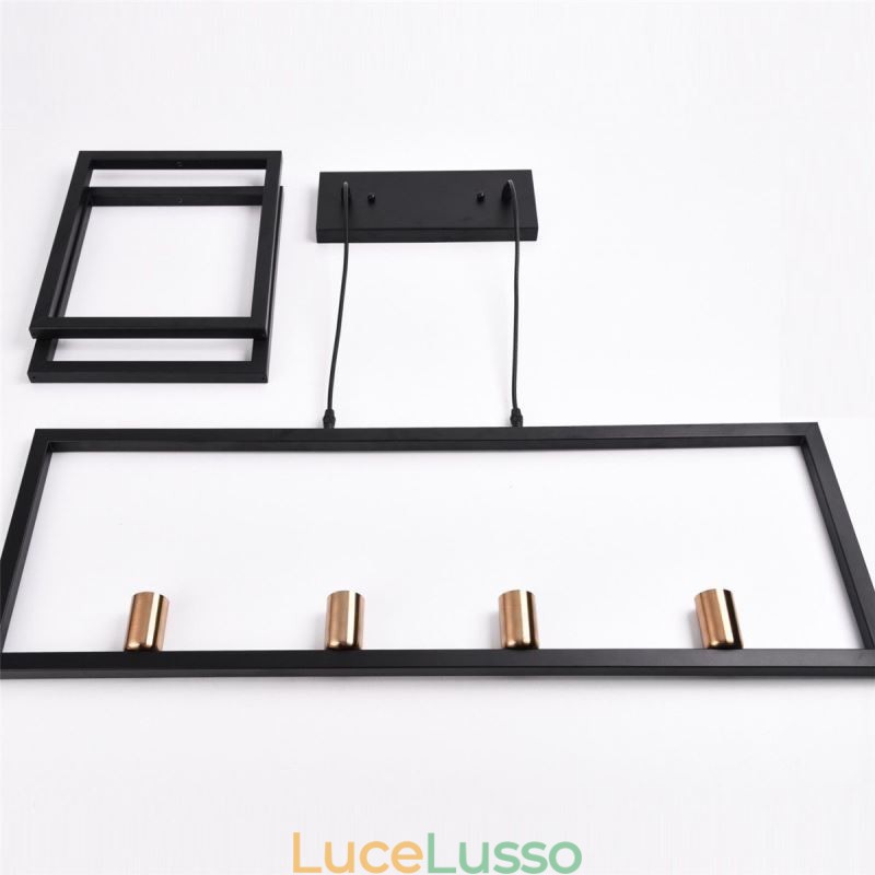 Lampada a sospensione a 4 luci in stile industriale Lightingway
