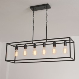 Lampada a sospensione per fattoria, luci a sospensione per isola, 6 luci