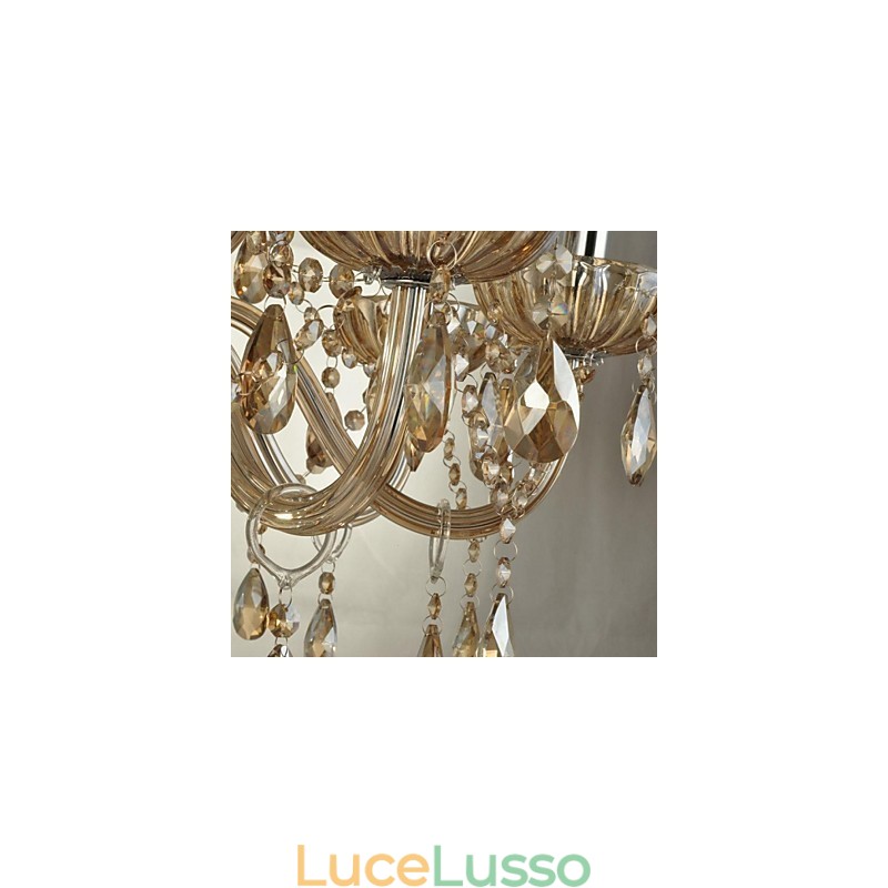 Lampadario moderno in cristallo contemporaneo