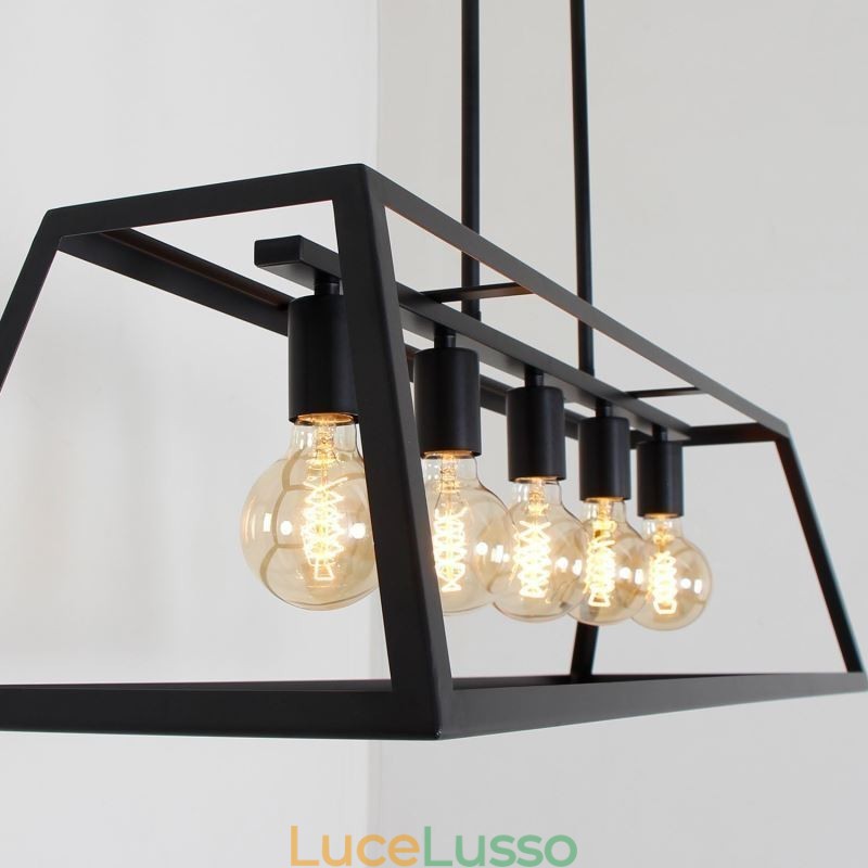 Lampada a sospensione in metallo industriale Lampada a sospensione trapezoidale