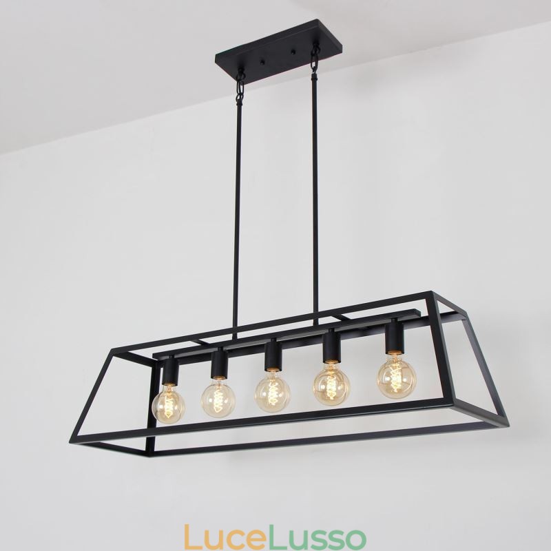 Lampada a sospensione in metallo industriale Lampada a sospensione trapezoidale