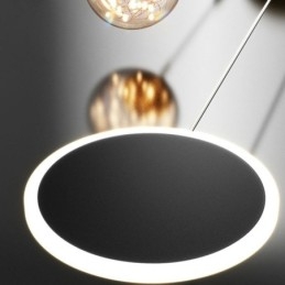 Lampada a sospensione moderna a forma di palla con anello rotondo