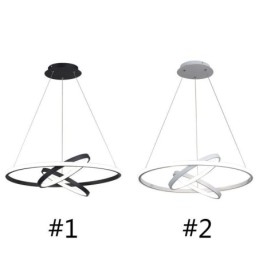 Lampadario moderno dimmerabile a 3 anelli con illuminazione a sospensione