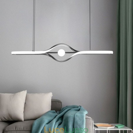Lampada a sospensione lineare moderna Lampada a sospensione a striscia lunga Lampada a sospensione lineare moderna Lampada a sospensione a striscia lunga