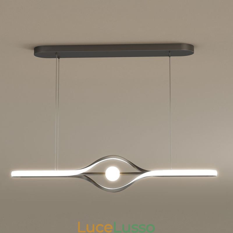 Lampada a sospensione lineare moderna Lampada a sospensione a striscia lunga
