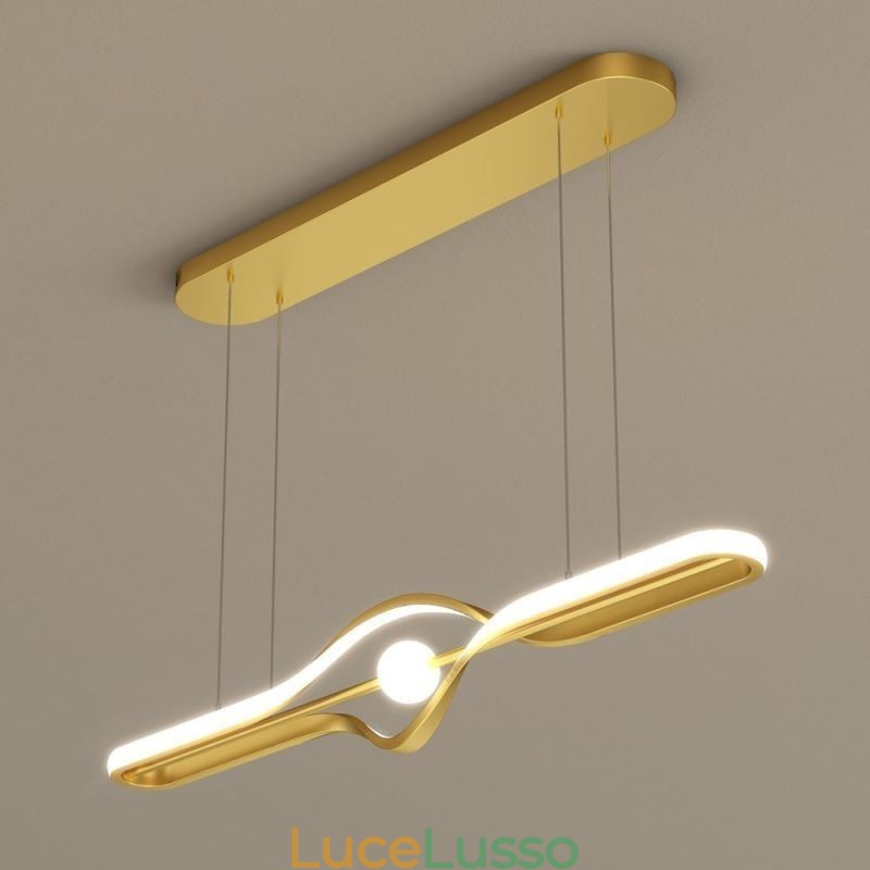 Lampada a sospensione lineare moderna Lampada a sospensione a striscia lunga