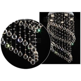 Lampadario moderno in cristallo con luce a goccia rotonda
