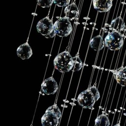 Lampadario moderno in cristallo con montaggio a filo del soffitto