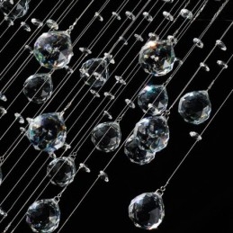 Lampadario moderno in cristallo con montaggio a filo del soffitto