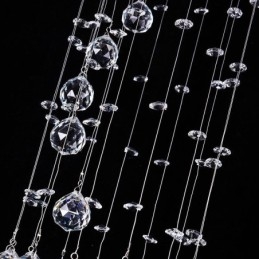 Lampadario di lusso di grandi dimensioni, moderno, in cristallo, da soffitto, a filo