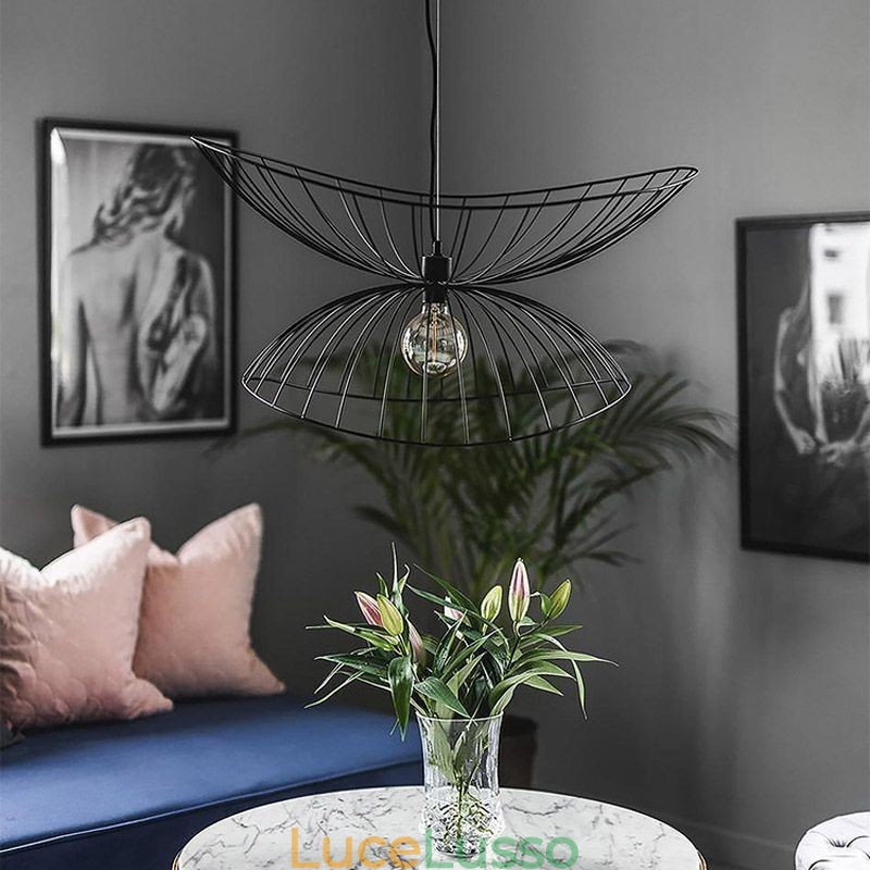 Lampadario moderno a forma di cappello, decorazione minimalista, luce pendente, 1 luce