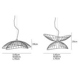Lampadario moderno a forma di cappello, decorazione minimalista, luce pendente, 1 luce