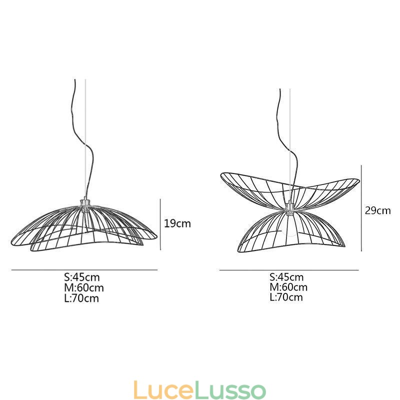 Lampadario moderno a forma di cappello, decorazione minimalista, luce pendente, 1 luce