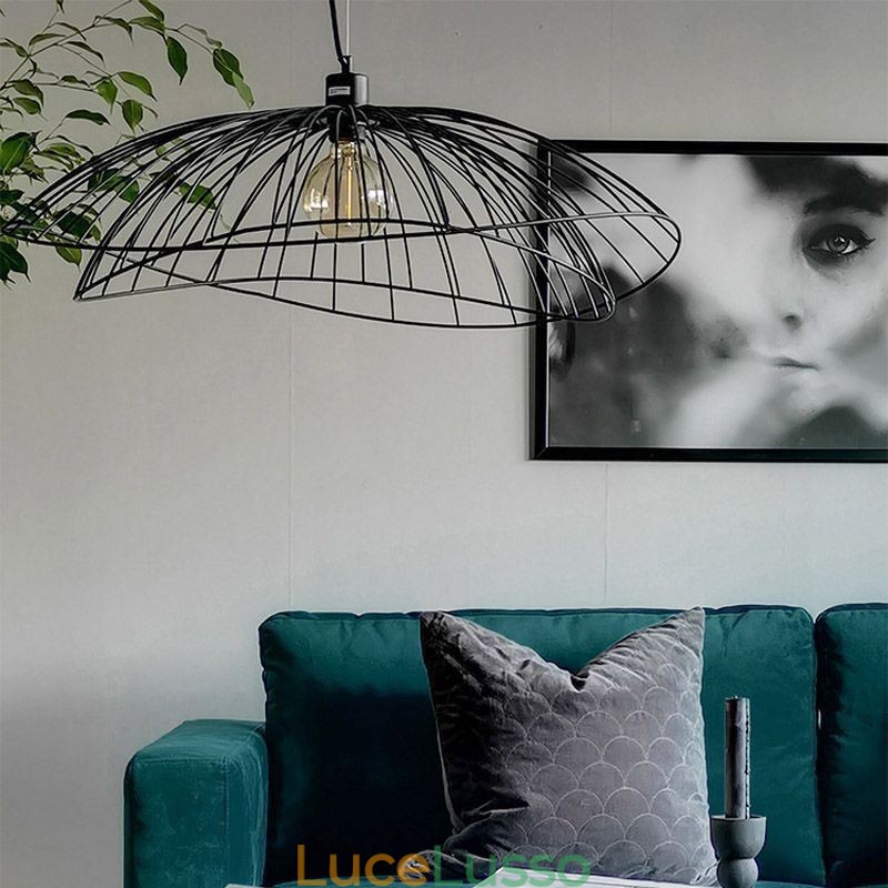Lampadario moderno a forma di cappello, decorazione minimalista, luce pendente, 1 luce