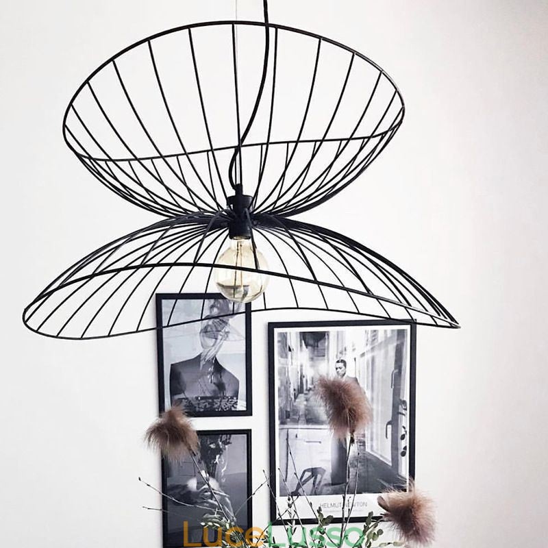 Lampadario moderno a forma di cappello, decorazione minimalista, luce pendente, 1 luce