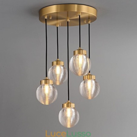 Lampada a sospensione a grappolo americano, lampada da soffitto a sfera in vetro di lusso Lampada a sospensione a grappolo americano, lampada da soffitto a sfera in vetro di lusso