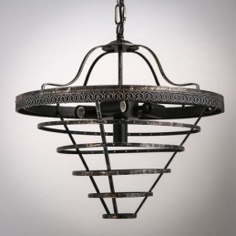 Lampada da soffitto in cristallo americano, lampada a sospensione rotonda retrò country