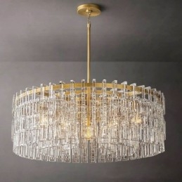 Lampada da soffitto americana Lampada a sospensione di lusso in cristallo 60cm