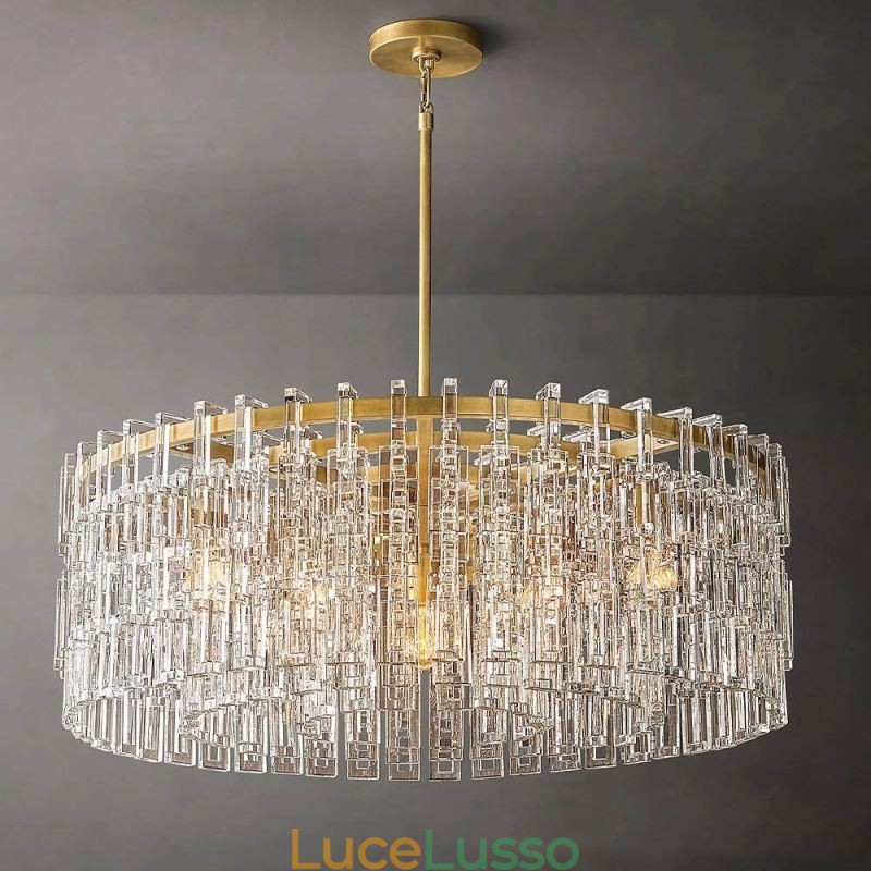 Lampada da soffitto americana Lampada a sospensione di lusso in cristallo 60cm