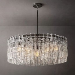 Lampada da soffitto americana Lampada a sospensione di lusso in cristallo 60cm