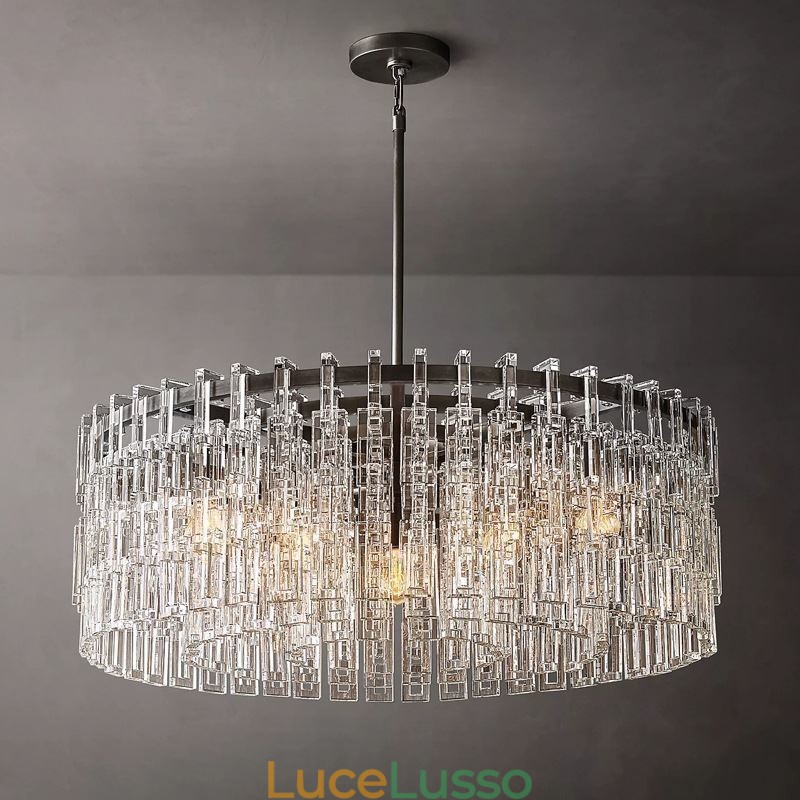 Lampada da soffitto americana Lampada a sospensione di lusso in cristallo 60cm