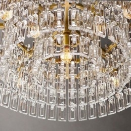 Lampada da soffitto americana Lampada a sospensione di lusso in cristallo 60cm