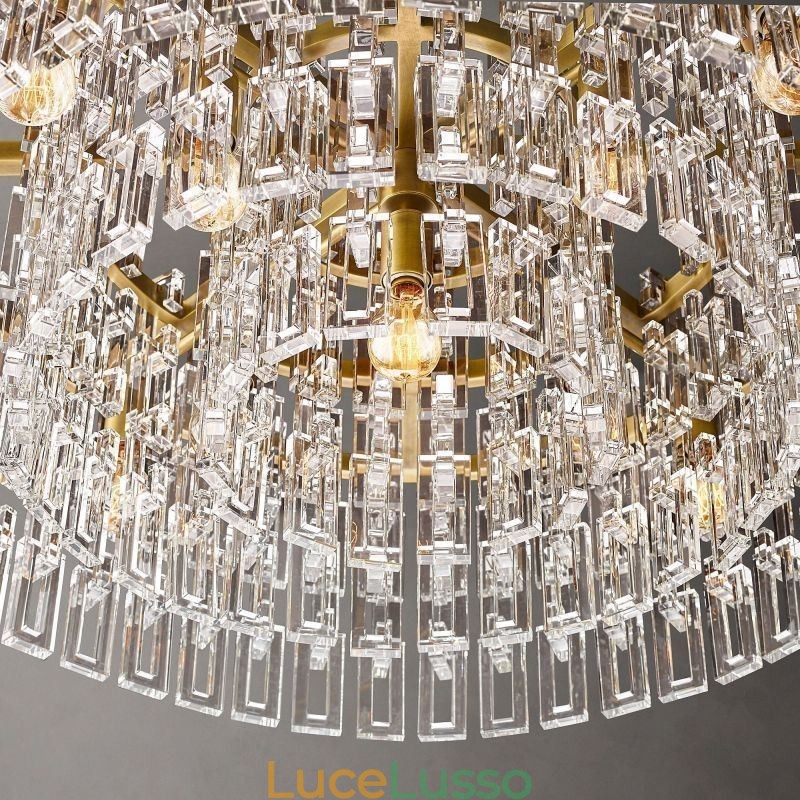 Lampada da soffitto americana Lampada a sospensione di lusso in cristallo 60cm