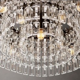 Lampada da soffitto americana Lampada a sospensione di lusso in cristallo 60cm