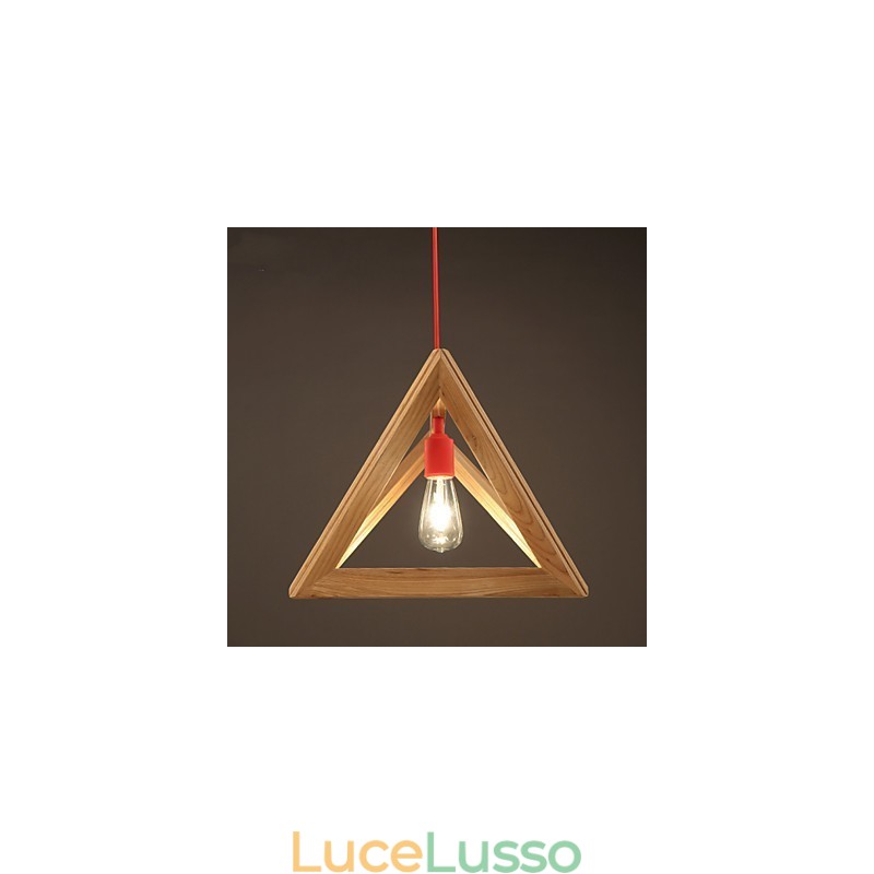 Lampadario in legno nordico, abbigliamento da caffè, lampadario decorativo retrò in rovere creativo