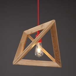 Lampadario in legno nordico, abbigliamento da caffè, lampadario decorativo retrò in rovere creativo