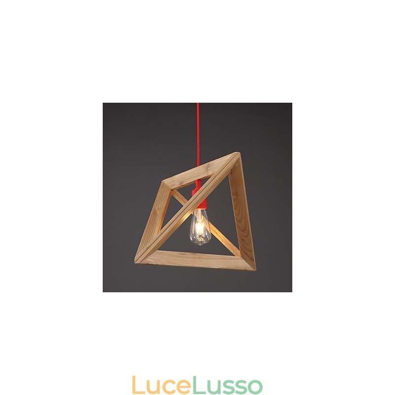 Lampadario in legno nordico, abbigliamento da caffè, lampadario decorativo retrò in rovere creativo