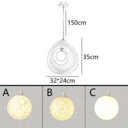 Lampada a sospensione in resina Lampada da soffitto moderna e semplice