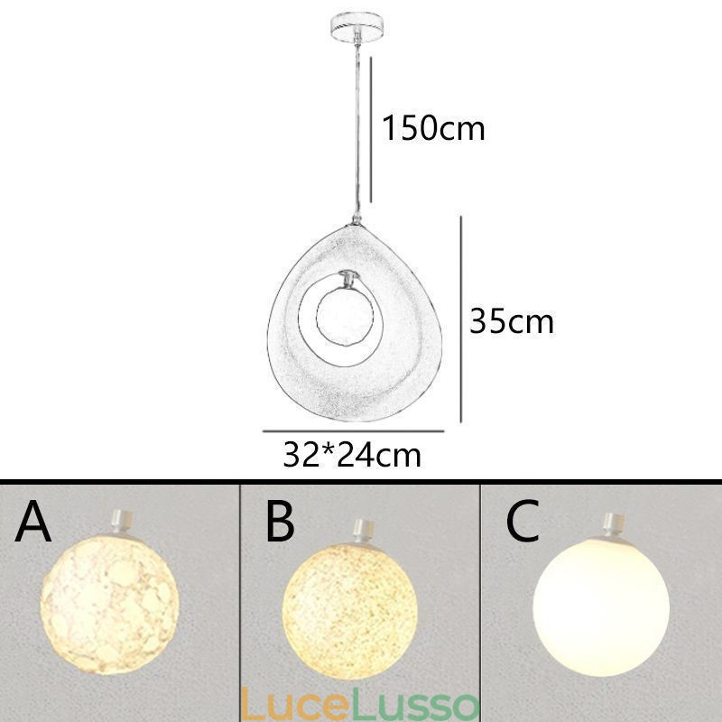 Lampada a sospensione in resina Lampada da soffitto moderna e semplice