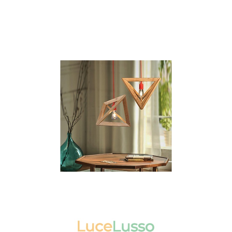 Lampadario in legno nordico, abbigliamento da caffè, lampadario decorativo retrò in rovere creativo