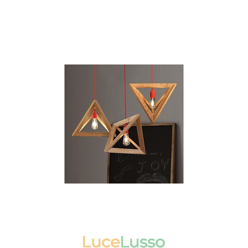 Lampadario in legno nordico, abbigliamento da caffè, lampadario decorativo retrò in rovere creativo