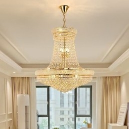 Lampada a sospensione in cristallo Lampada da soffitto decorativa moderna duplex