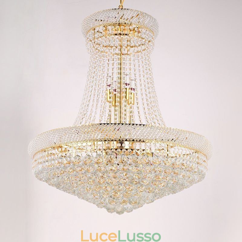 Lampada a sospensione in cristallo Lampada da soffitto decorativa moderna duplex