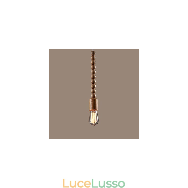 Lampadario Mini Stile Tradizionale Classico Legno Bambù