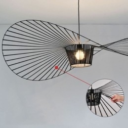 Lampada a sospensione moderna semplice in ferro battuto a forma di cappello