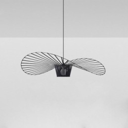 Lampada a sospensione moderna semplice in ferro battuto a forma di cappello