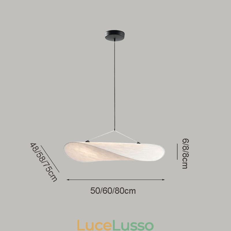 Lampada da soffitto Decorazione in seta Lampada a sospensione Bianco caldo