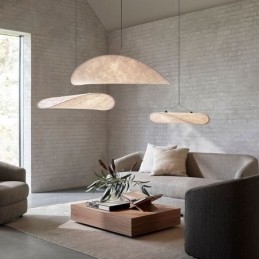 Lampada da soffitto Decorazione in seta Lampada a sospensione Bianco caldo