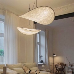 Lampada da soffitto Decorazione in seta Lampada a sospensione Bianco caldo