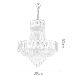 Lampada a sospensione in cristallo dorato Elegante lampada da soffitto decorativa