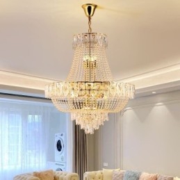 Lampada a sospensione in cristallo Lampada da soffitto decorativa di lusso