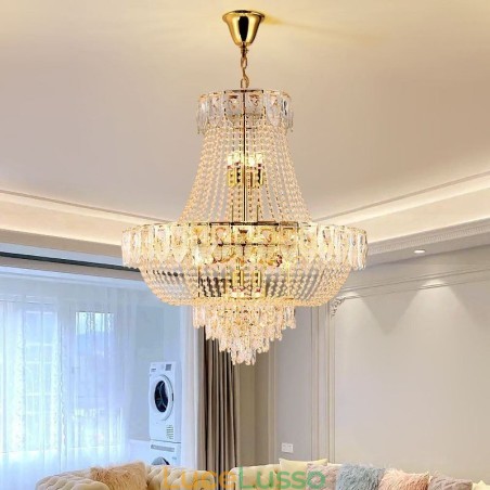 Lampada a sospensione in cristallo Lampada da soffitto decorativa di lusso Lampada a sospensione in cristallo Lampada da soffitto decorativa di lusso