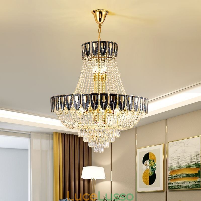 Lampada a sospensione in cristallo Lampada da soffitto decorativa di lusso