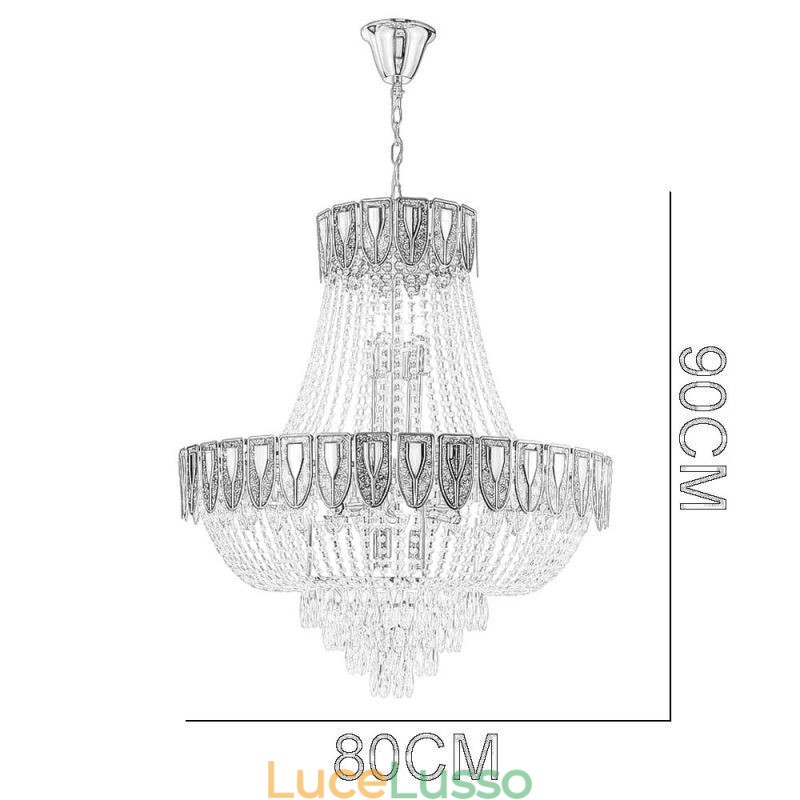 Lampada a sospensione in cristallo Lampada da soffitto decorativa di lusso